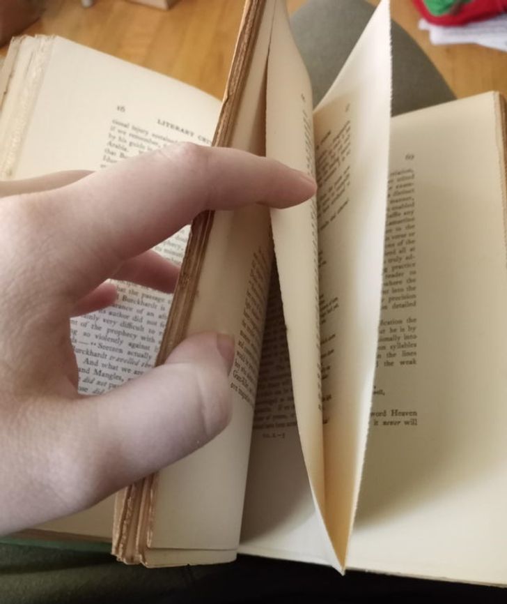 “I ordered a 119-year-old book online and quite a few pages are uncut — meaning no one ever read it.”