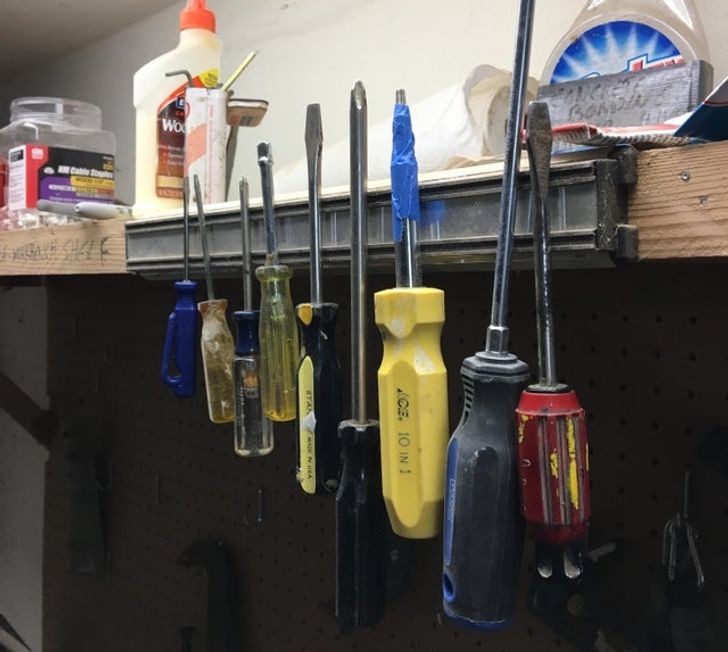 “I use a magnetic knife holder for tools.”