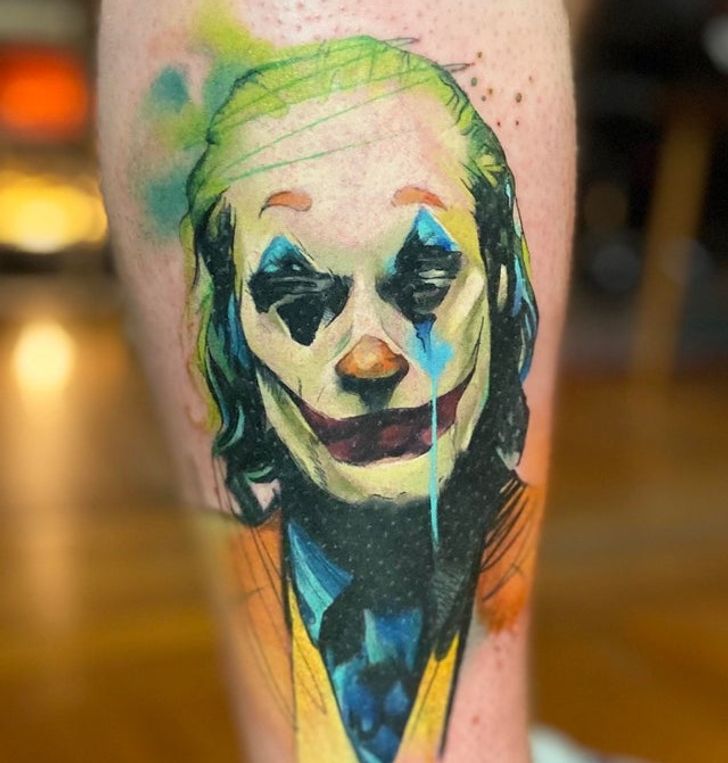 “Here’s a Joaquin Phoenix Joker portrait I did the other day.”