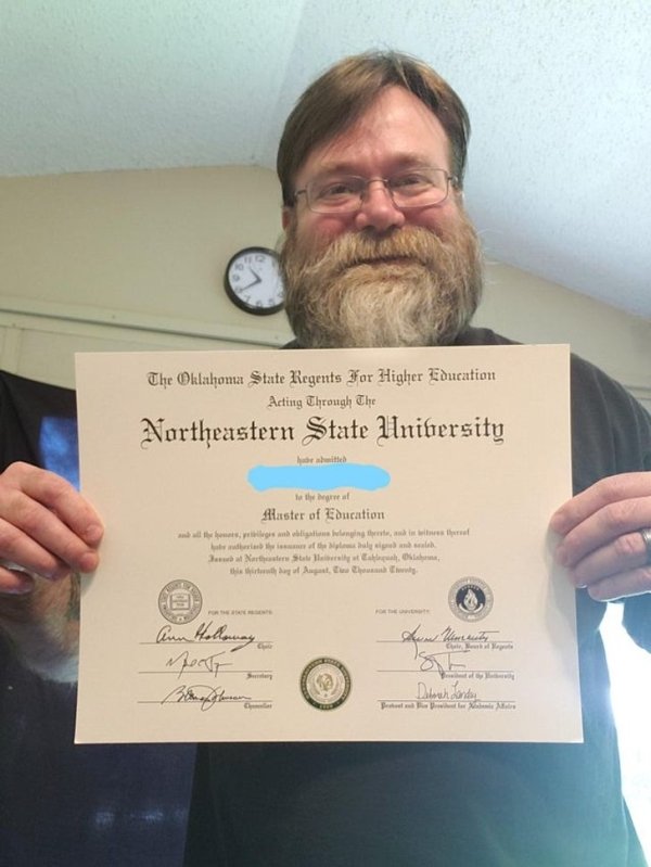 50 and finally got my Masters… Super stoked I am…