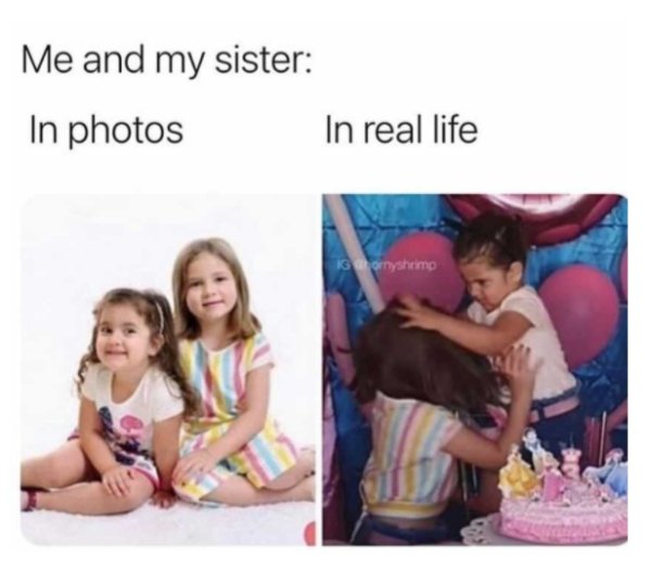 Me and my sister In photos In real life Konyhimp