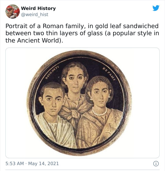 brescia medallion - Weird History Portrait of a Roman family, in gold leaf sandwiched between two thin layers of glass a popular style in the Ancient World. Boyn Nett Ke Pami 0