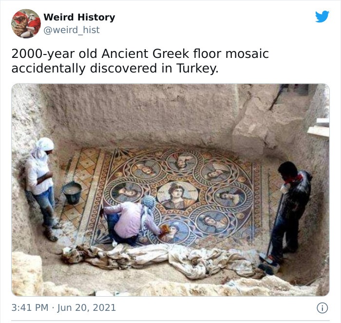 zeugma mosaic muses - Weird History 2000year old Ancient Greek floor mosaic accidentally discovered in Turkey. 00090 0
