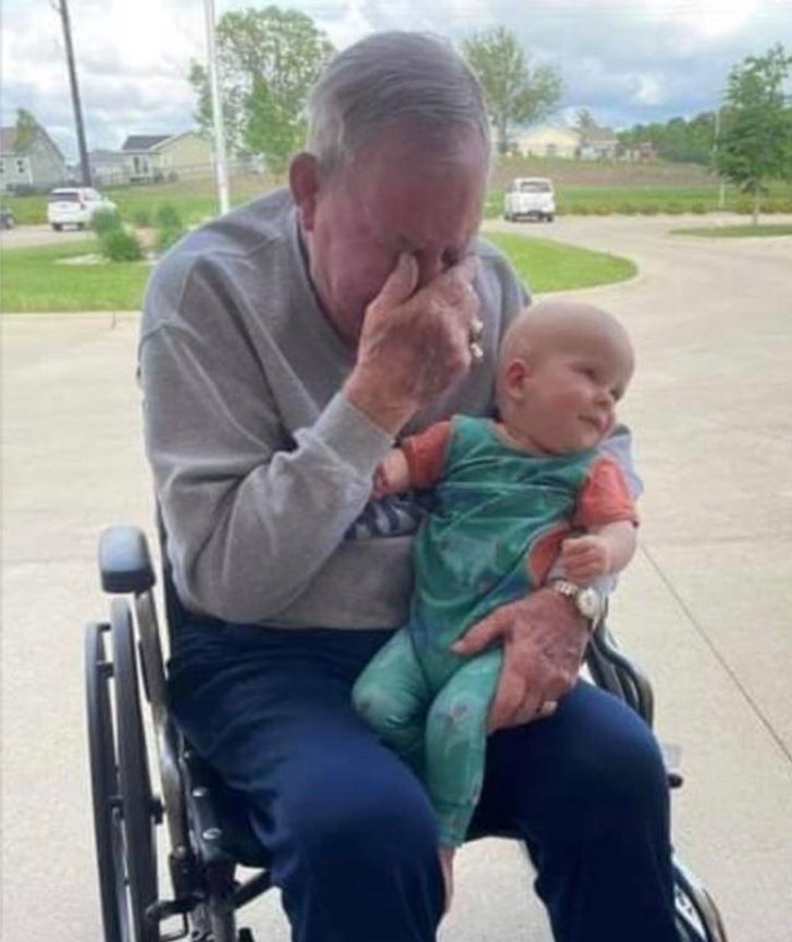“My grandpa got to meet his great-grandson for the first time since he was born last July.”