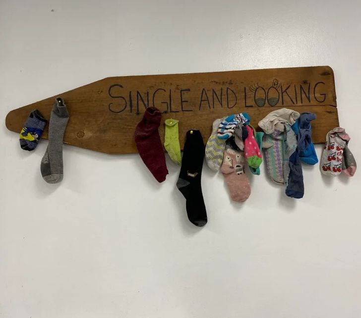 “The local laundromat has a lost and found for socks.”