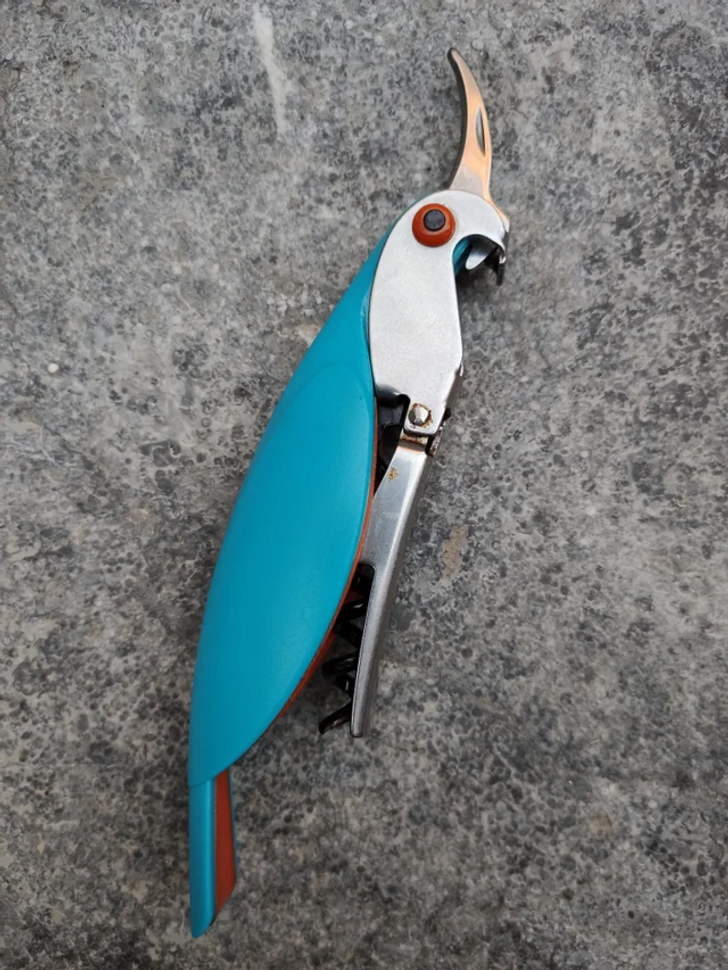 This bottle opener looks like a parrot.