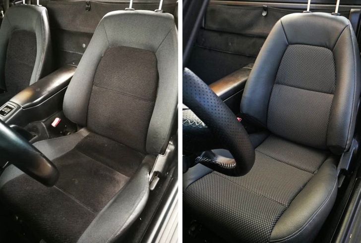 “My NB1 seats before and after reupholstering”