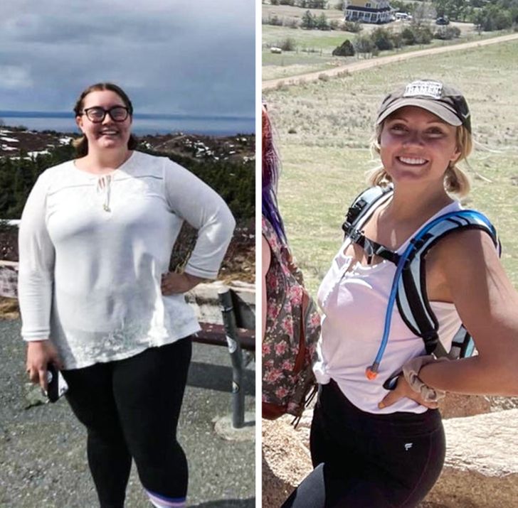 “240 lb to 155 lb, lost 85 lb from May 2018 to May 2021.”