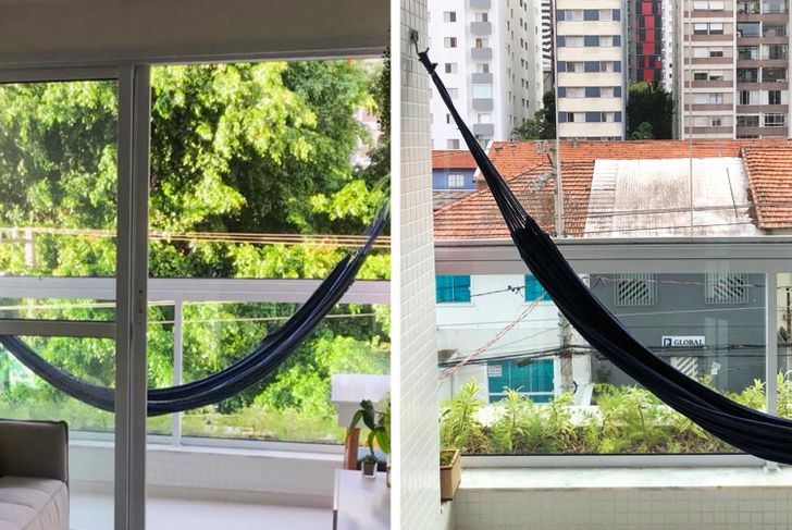 “The view of my balcony before and after they removed a tree”