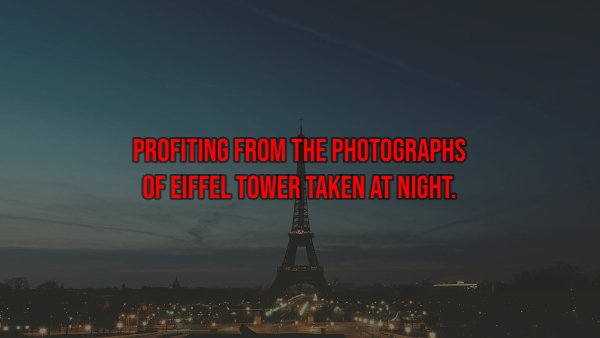sky - Profiting From The Photographs Of Eiffel Tower Taken At Night.