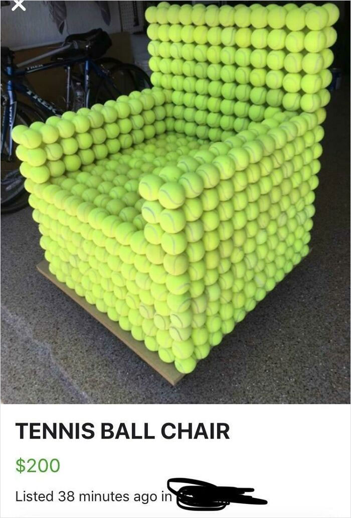 cursed plastic chair - Tennis Ball Chair $200 Listed 38 minutes ago in