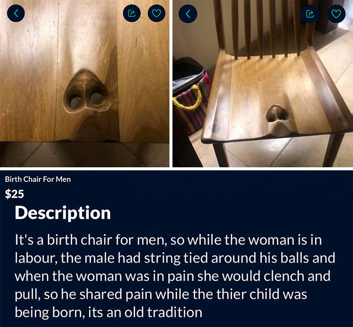 birth chair for men -