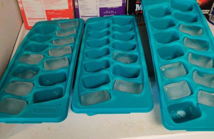 “My wife doesn’t get all the ice out of one tray before using another.”