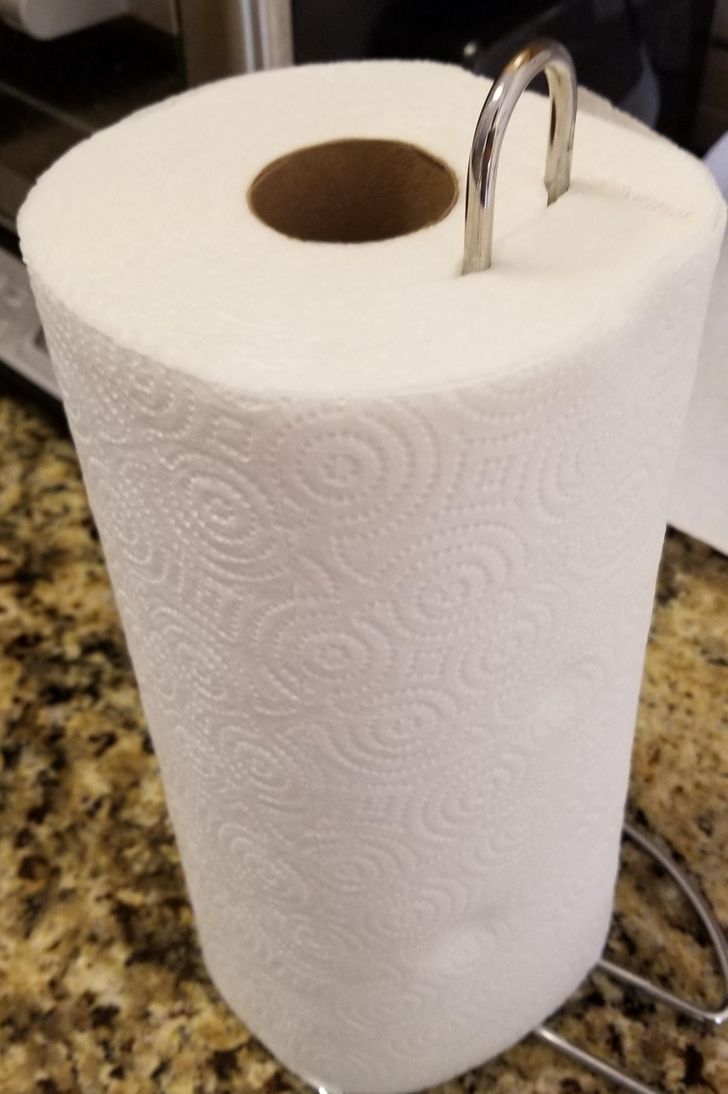 “How my brother put the paper towel roll back”