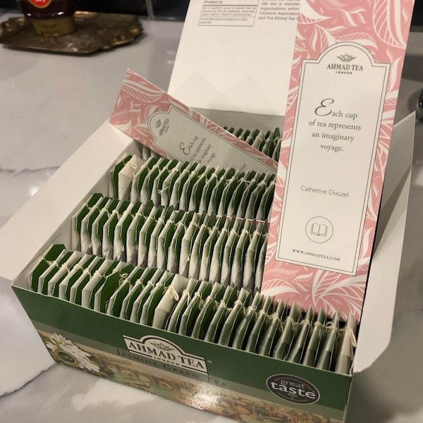 This box of tea comes with dividers which can be reused as book marks.