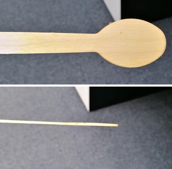 This completely flat spoon I was given to eat my soup with.