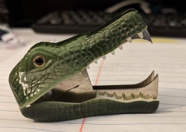 Who wants a normal stapler when you can use this crocodile instead?!