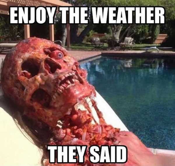 photo caption - Enjoy The Weather They Said