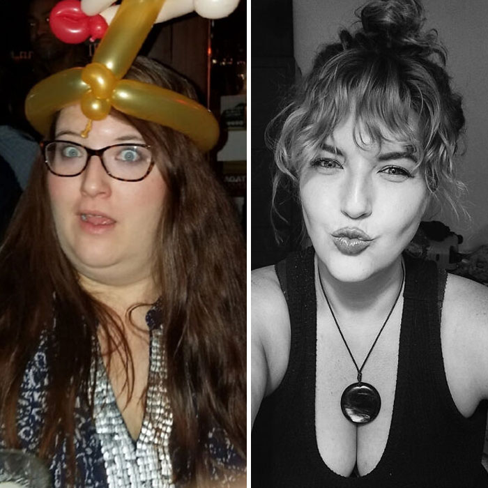 32 vs. 37. 75 Lbs Lost, Picked Up A Skincare Routine, Brushed Up My Makeup Skills, Cut My Hair, Got Some Bangs, Still Working On Getting Some More Confidence You Can Glow Up At Any Age!