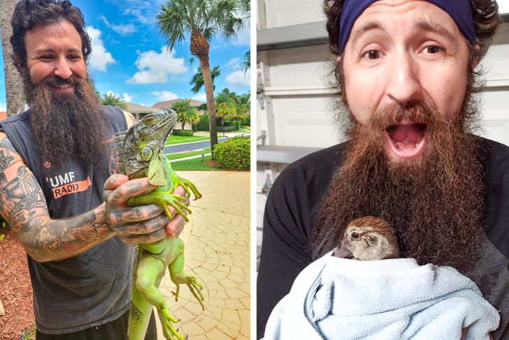 “Rescued an iguana that was stuck in my neighbor’s fence and caught a duckling that had a hurt leg and brought it to a rescue. All in a day’s work.”