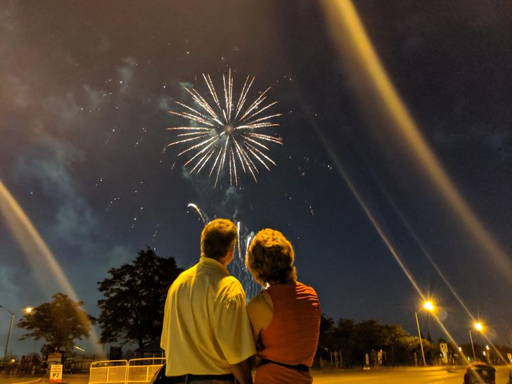 “A couple blocked my view so I made the best of it and shared the pictures with them.”