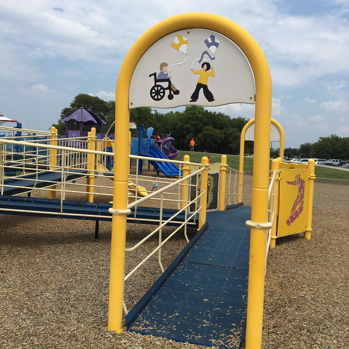 This Park Has Ramps Throughout It So Kids In Wheelchairs Can Play Too