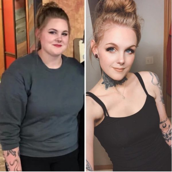 “[270>140 = 130lbs lost] took about a year and two months but I’m down 130 pounds and I’m only 20 more away from my final goal!”