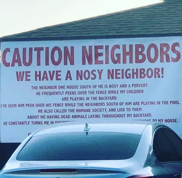 35 Neighbors From Hell.