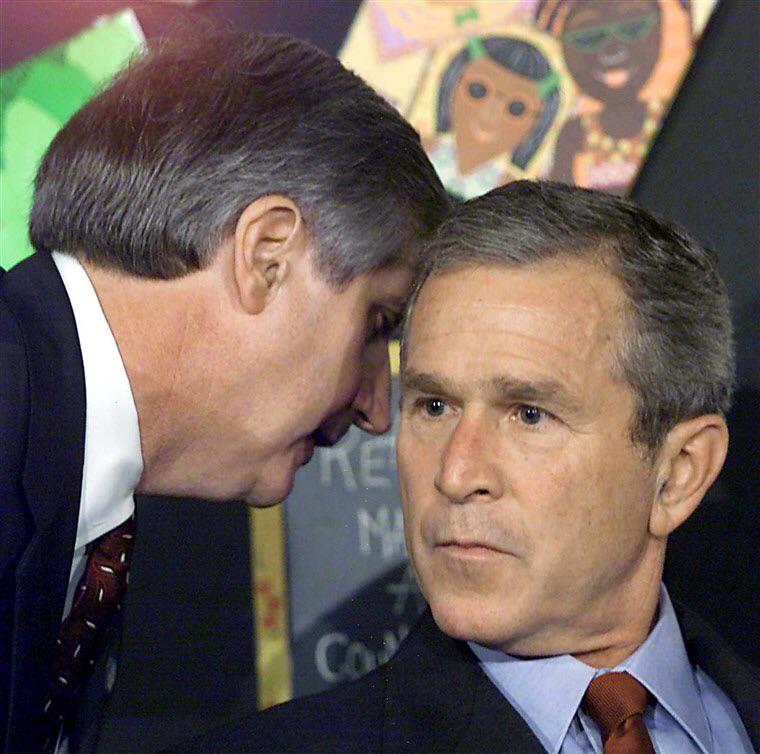 The moment when Bush learned about 9/11 at an elementary school