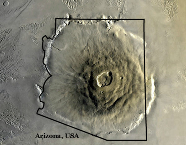 olympus mons size - Arizona, Usa