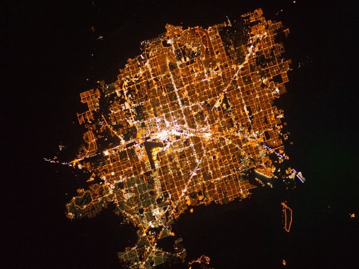 Las Vegas is the brightest spot on the planet when it’s seen from space.