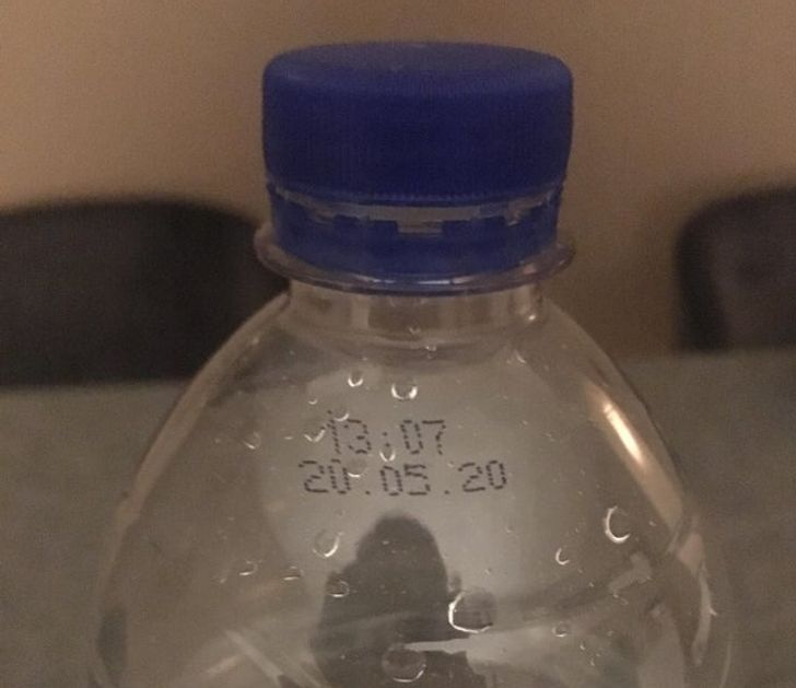 The expiration date on a water bottle is for the bottle itself, not the water.