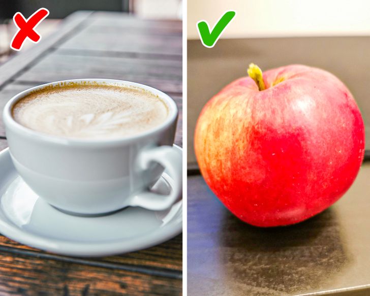 Apples help you stay awake better than coffee does.