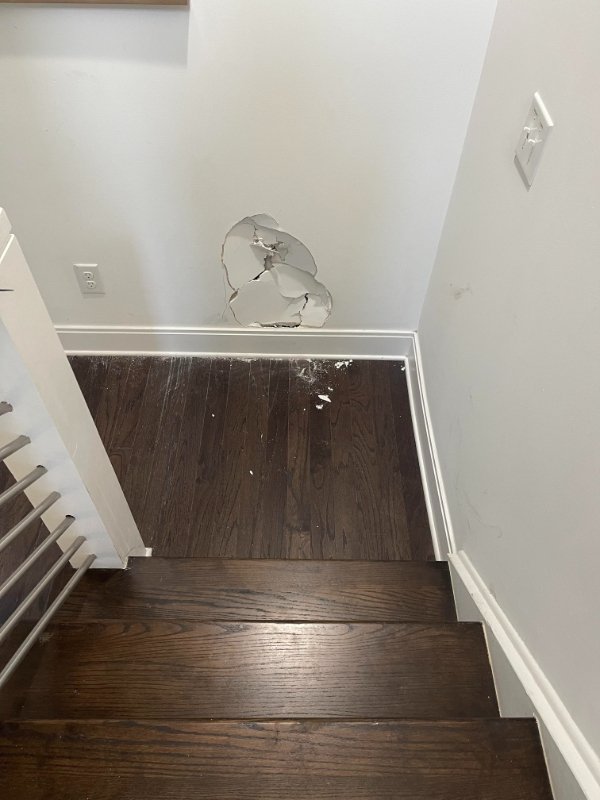 “My friend fell down the stairs in our Airbnb.”