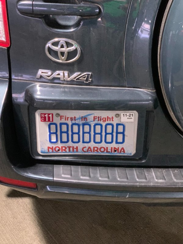 This license plate with all B’s and 8’s.