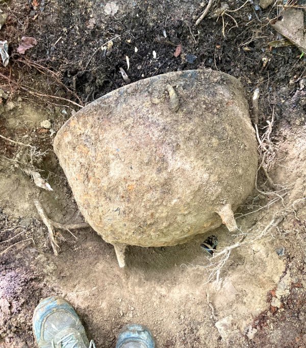 “A cast iron cauldron I found buried in my forest.”