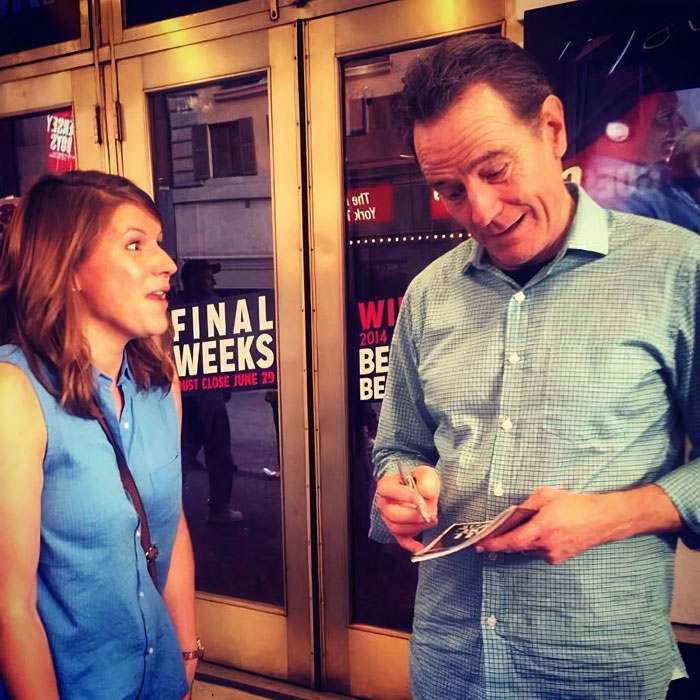 My Friends Face When She Met Bryan Cranston...