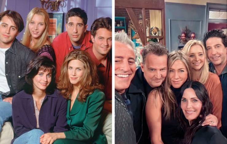 Friends Cast then and now