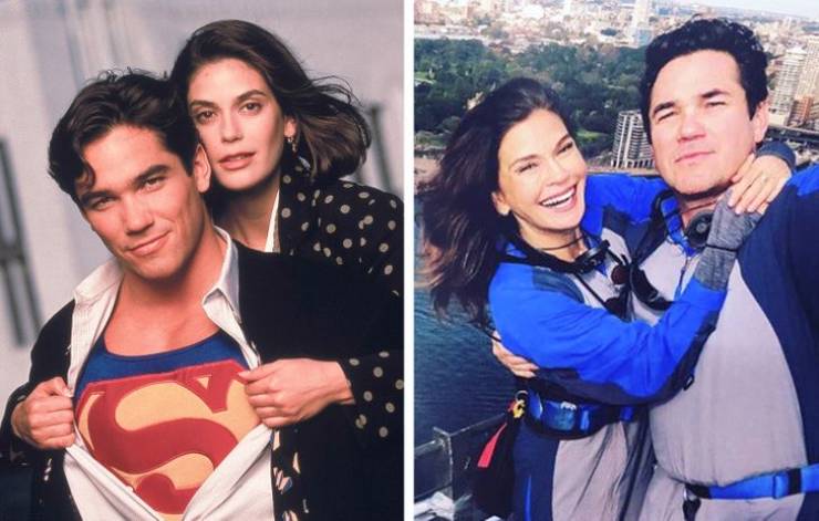 Dean Cain and Teri Hatcher then and now