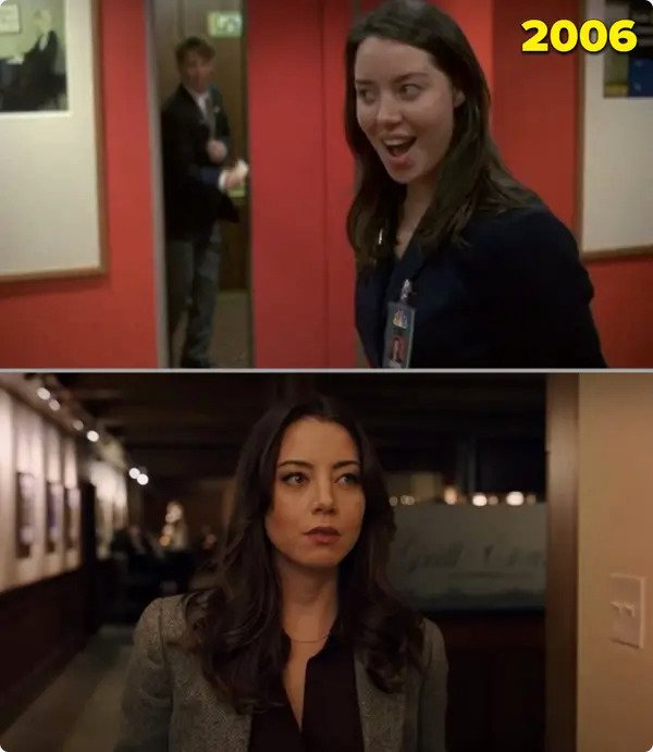 Aubrey Plaza had one line as an NBC page on 30 Rock