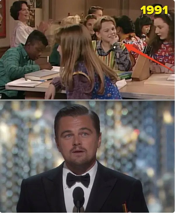 Leonardo DiCaprio was an extra as one of Darlene’s classmates in Roseanne