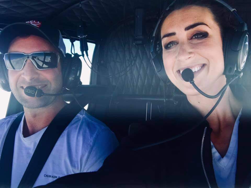 Woman and her husband posted this picture just a few minutes before the helicopter crash that killed them both