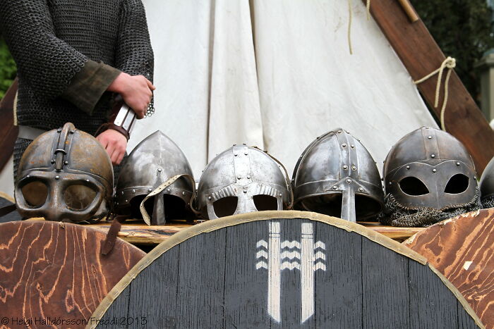 That Vikings wore horns on their helmets.