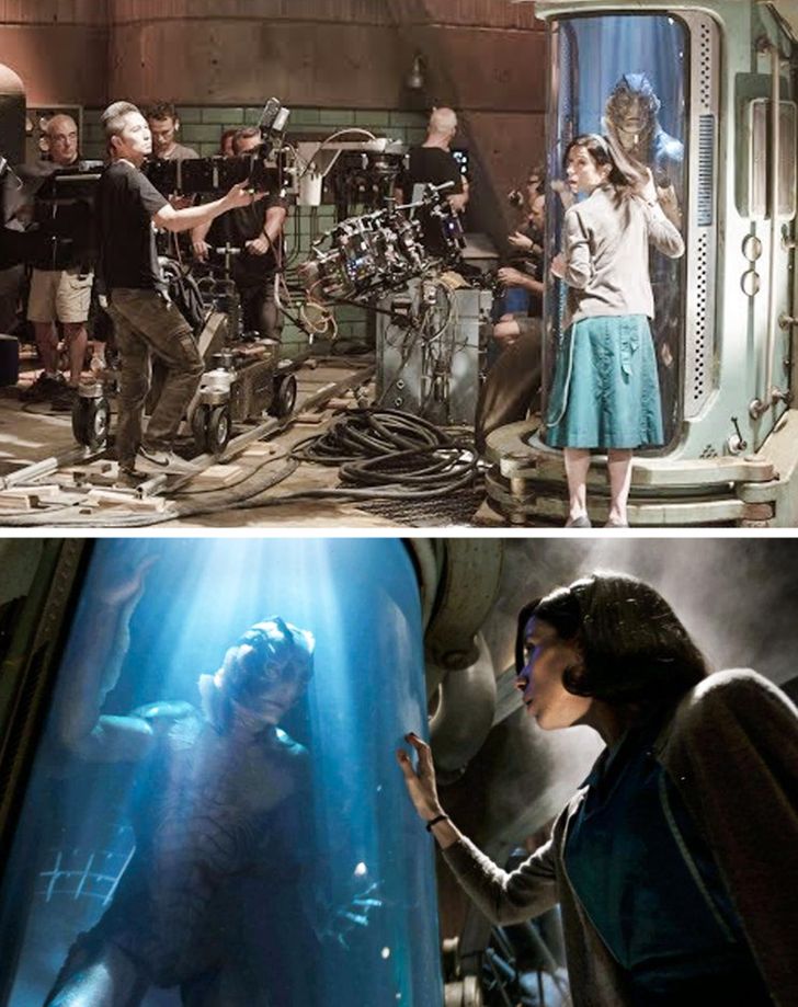 The filming of one of the most beautiful scenes of the movie, The Shape of Water