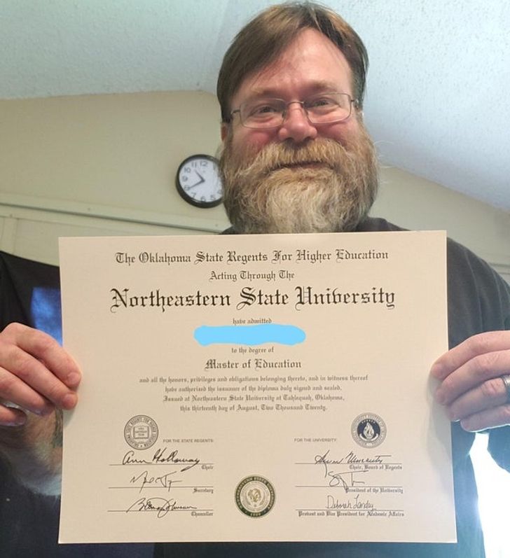 “50 and finally got my master’s degree...I’m super stoked!”