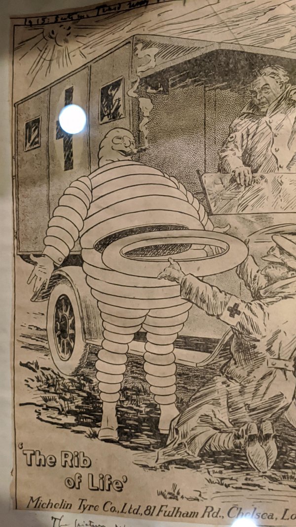 “How the Michelin Man looked in 1915.”