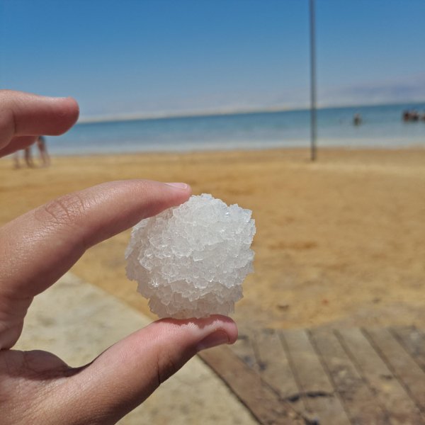 “Ball of salt that I took out of the dead sea.”