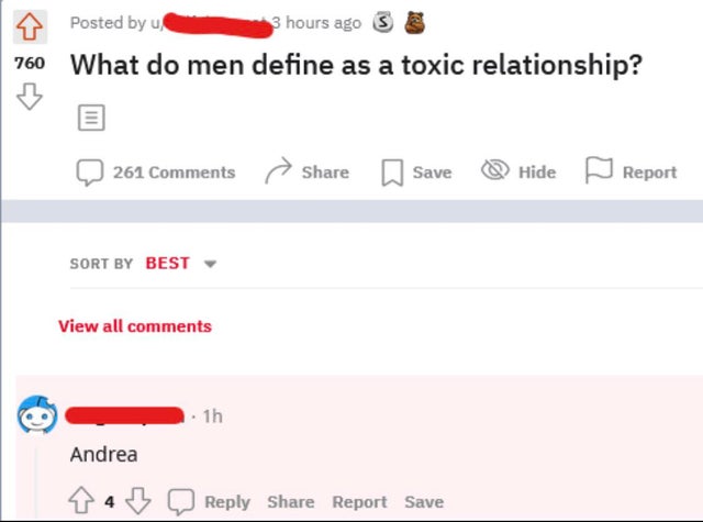 andrea toxic relationship
