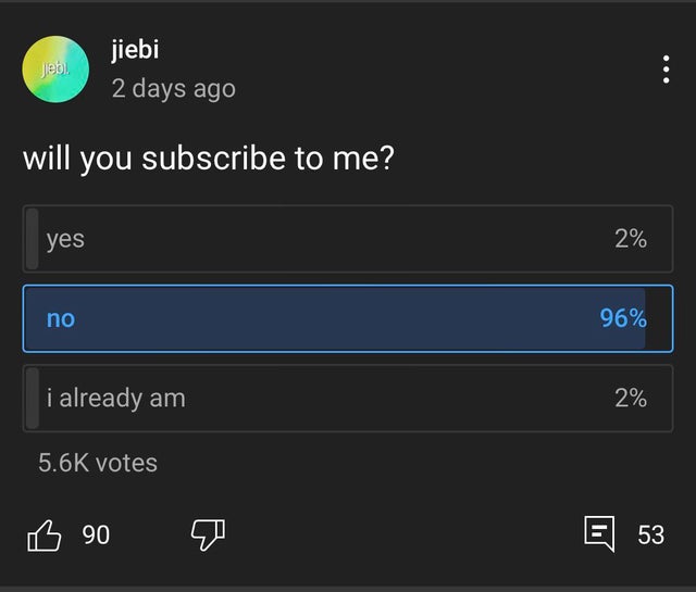 youtube poll goes wrong