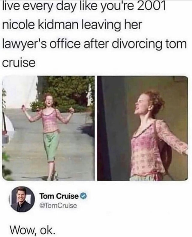 tom cruise tweet about nicole kidman divorce